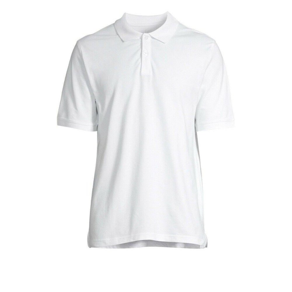 George Mens 3XL XXXL Short Sleeve Polo White Stret